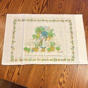 2 Vintage 1970s Holly Hobbie Muslin Pillowcases by American Greetings Corp